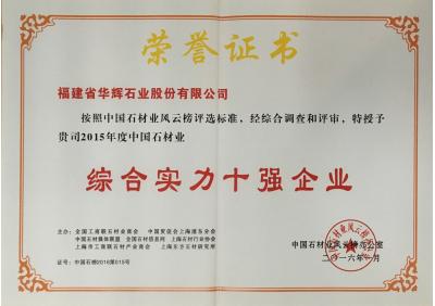 綜合實力十強企業(yè)